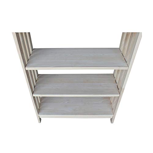 International Concepts 4 Tier Mission Shelf Unit, Unfinished