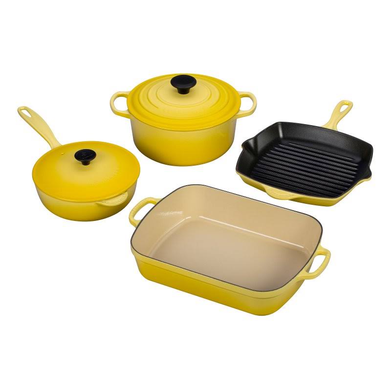 Le Creuset 6-Piece Signature Cast Iron Cookware Set - Cerise