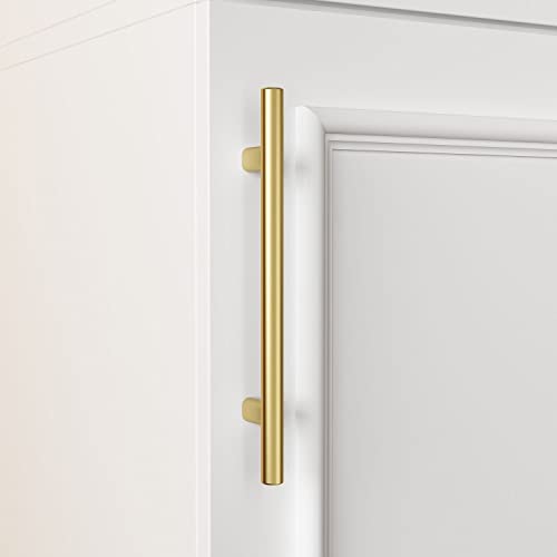 FAMAPY 2 Door Wardrobe Closet, Tall and Narrow Armoire Wardrobe Closet with Hanging Rod, Gold Metal Handles, Bedroom Armoire Closet White (15.7”W x 19.3”D x 74.9”H)