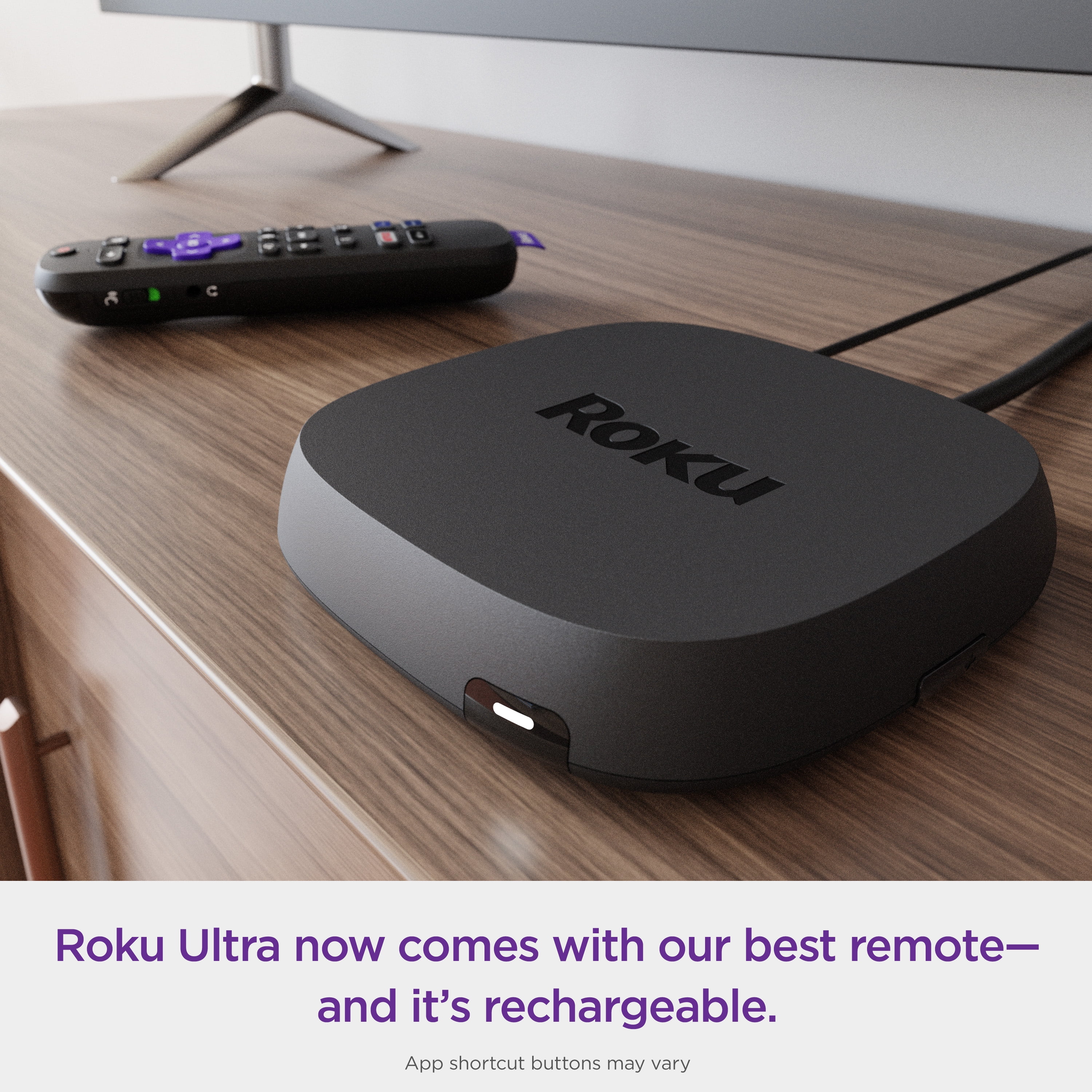 Roku Ultra 4K/HDR/Dolby Vision Streaming Device and Roku Voice Remote Pro with Rechargeable Battery