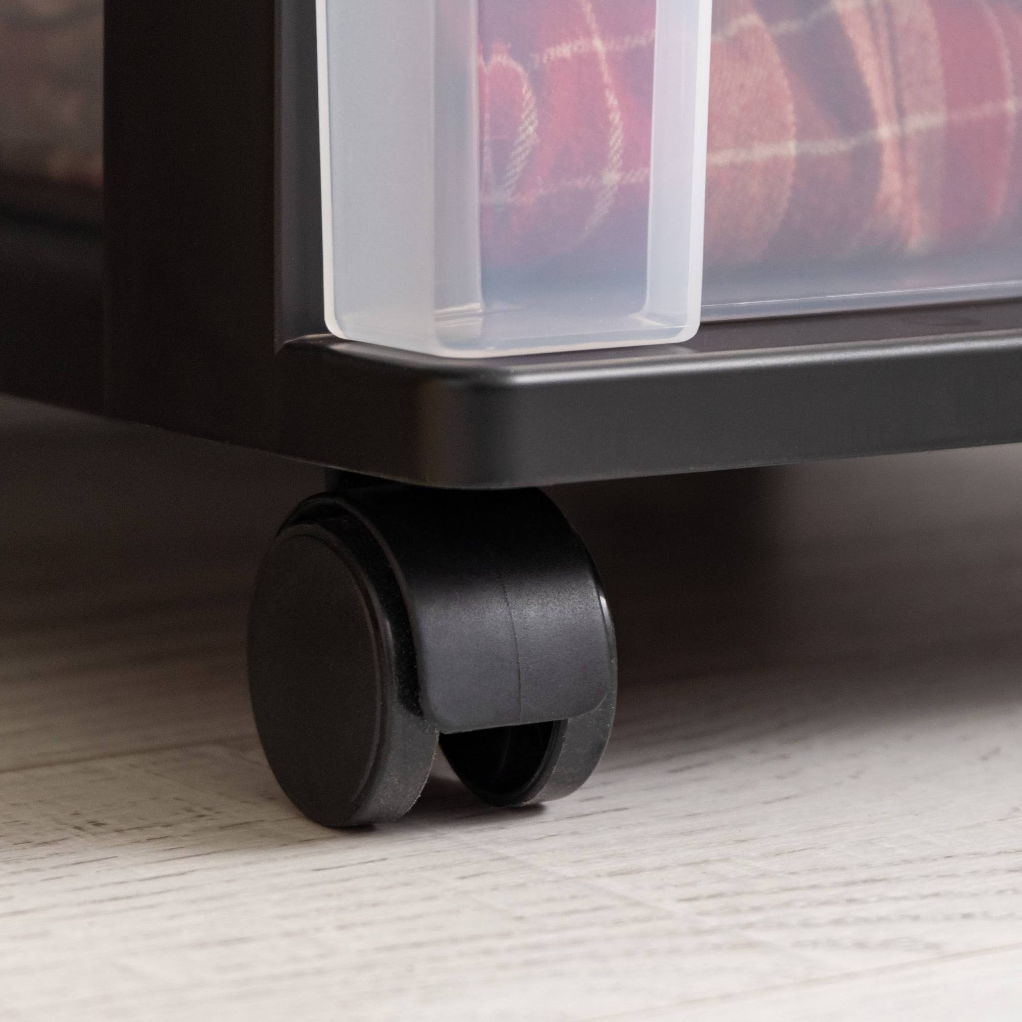 Iris 4-Drawer Narrow Cart, 2 Pack, Black | 575002