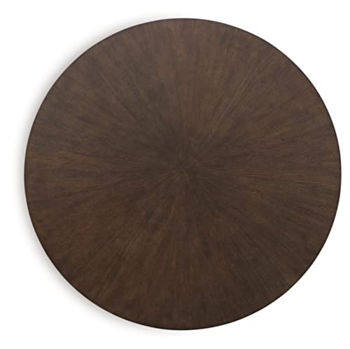 Signature Design by Ashley Ranoka Contemporary Round 42" Coffee Table, Metallic & Goldtone Finish