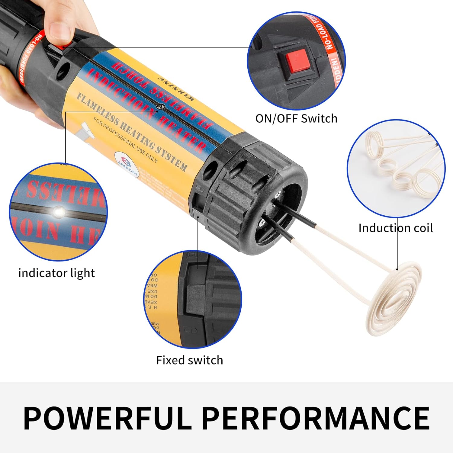 EMAGIH 110V 1200W Auto Use Bolts Nuts Remover Car Garage Repairing PDR Tool Flameless Portable Magnetic Induction Heater