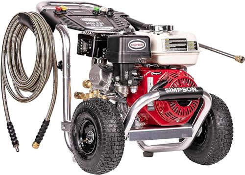 Simpson Cleaning 4200 PSI Gas Pressure Washer, 4.0 GPM Power Washer for Commercial Use, Honda GX390 Engine, 50-Foot Steel-Braided Hose, Aluminum Series, 49-State (ALH4240)
