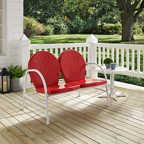 Crosley Furniture Griffith 2-Piece Metal Outdoor Conversation Set with Table and Loveseat - Grasshopper Green