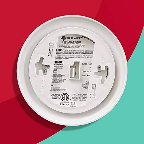First Alert Hardwired AC Smoke and Carbon Monoxide Detector with 10 Year Sealed Battery Backup, Brk SC9120LBL