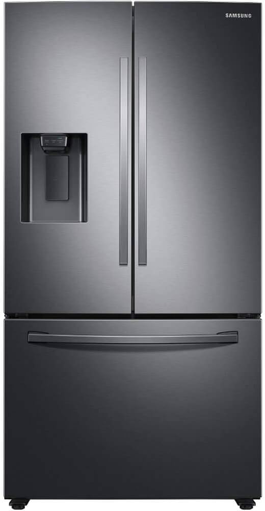 SAMSUNG RF27T5201SG 27 cu. ft. Large Capacity 3-Door French Door Refrigerator with External Water & Ice Dispenser in Black Stainless Steel