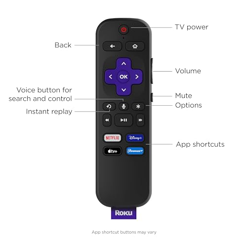 Roku Roku Streambar & Wireless Bass Wireless Bluetooth Remote Control App Control Standalone Streaming Media Player