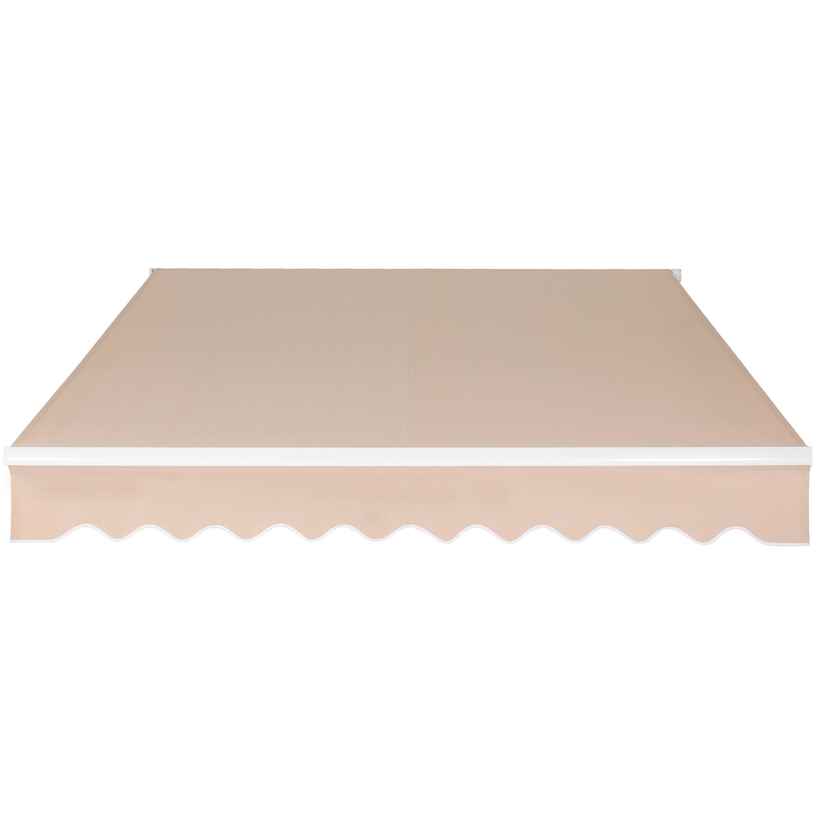 Best Choice Products Retractable Aluminum Patio Deck Awning Canopy, Beige
