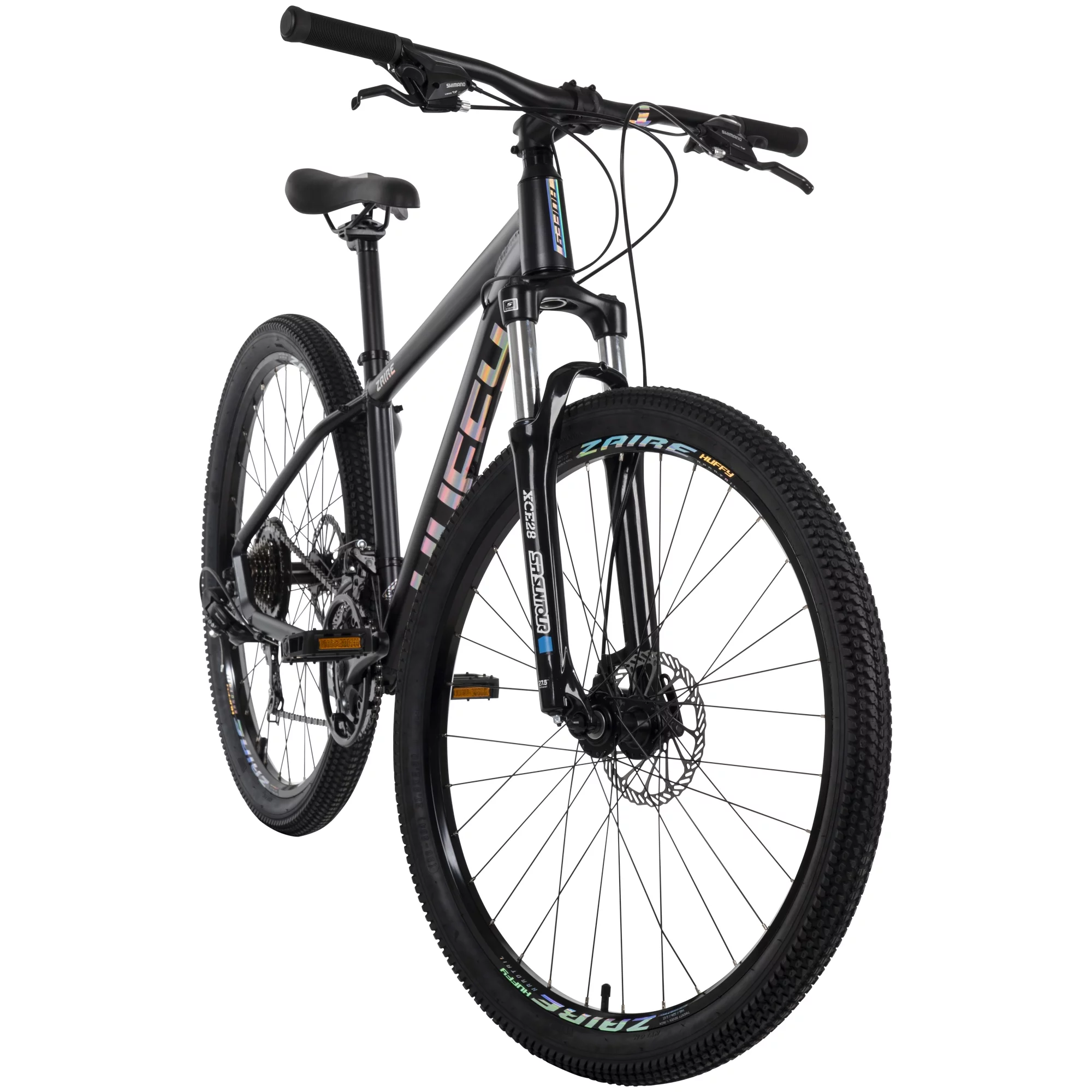 Huffy Zaire Mens' 27.5" 21 Speed Aluminum Hardtail Mountain Bicycle, Black
