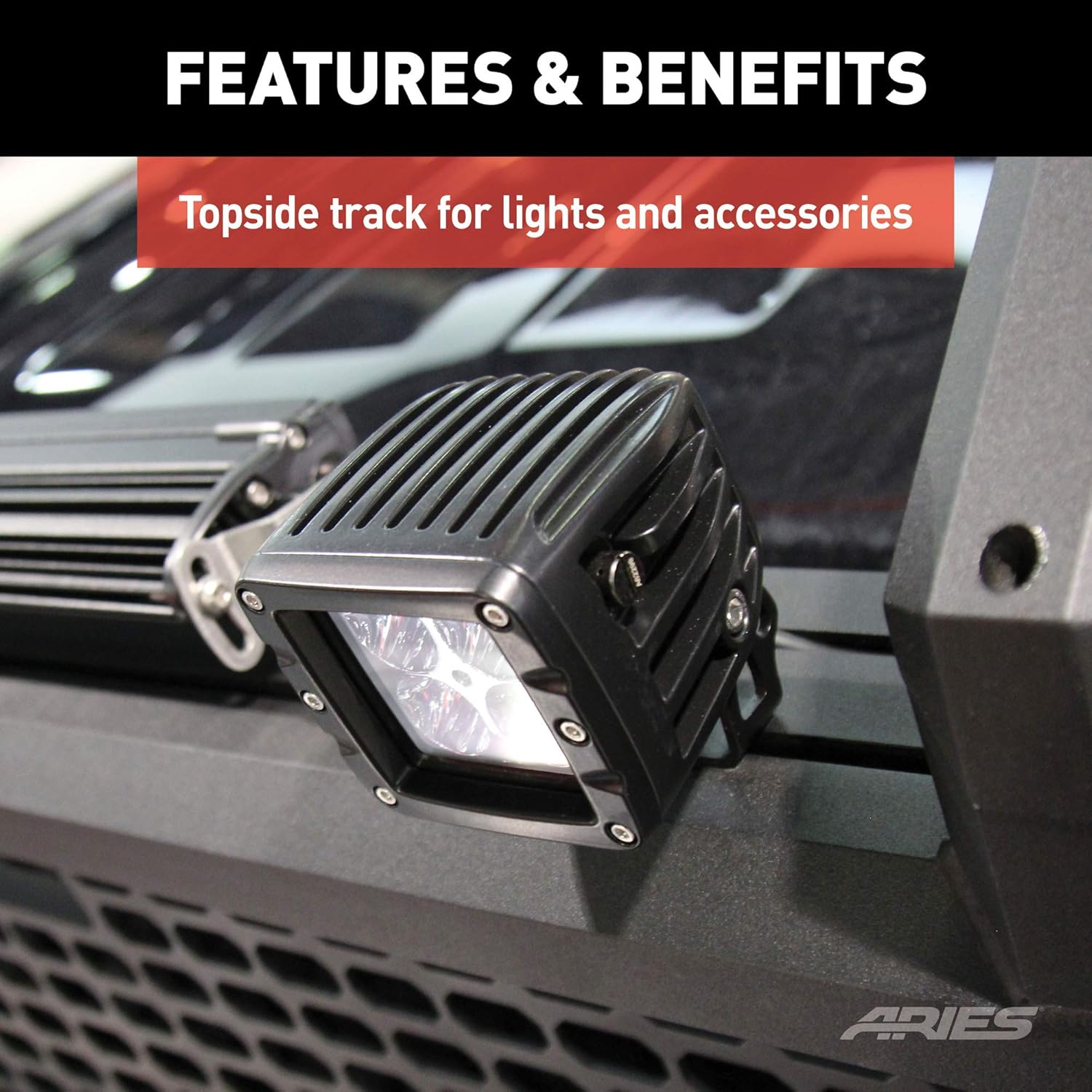 ARIES 1110102 AdvantEDGE Black Aluminum Truck Headache Rack Cab Protector, Select Ford F-150