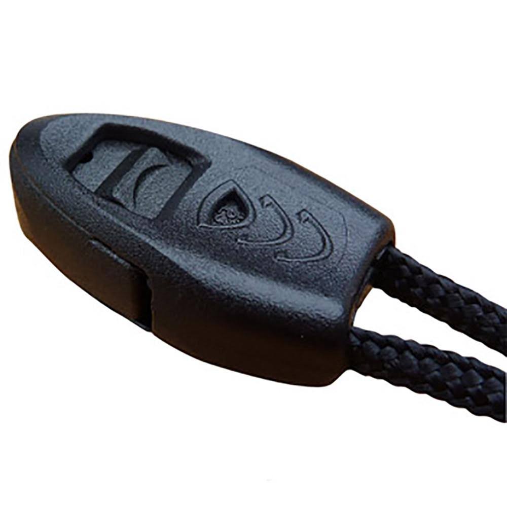 Ravenox Aerowave Whistle Zipper Pull | Cord End for Zipper Pull Black / 100 Pack