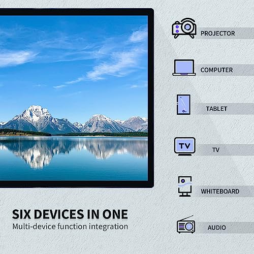 TouchWo Touchscreen Monitor Smart Board, FHD 1080P Interactive Whiteboard, Windows 10 Pro All-in-One Touchscreen Industrial PC for Office and Classroom