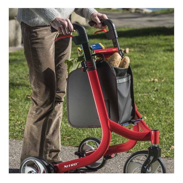 Drive Medical Nitro Euro Style 3-Wheel Rollator Rolling Walker