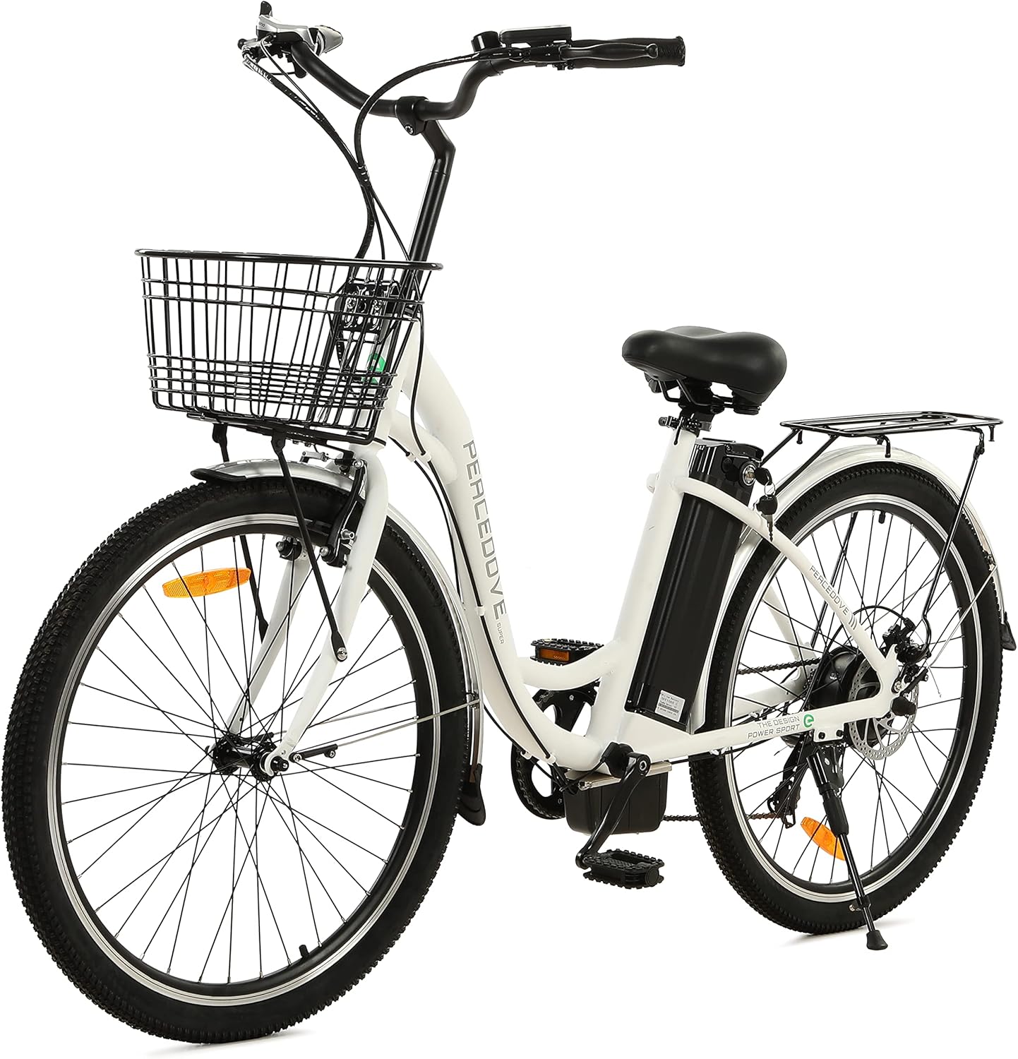 ECOTRIC Electric Bike for Adults 26" Ebike 350W Motro Adult Cruiser Electric Bicycles with Basket Shimano 7 Speed Gears E-Bike with Removable 36V 10AH Lithium Battery Commute Ebike for Female Male