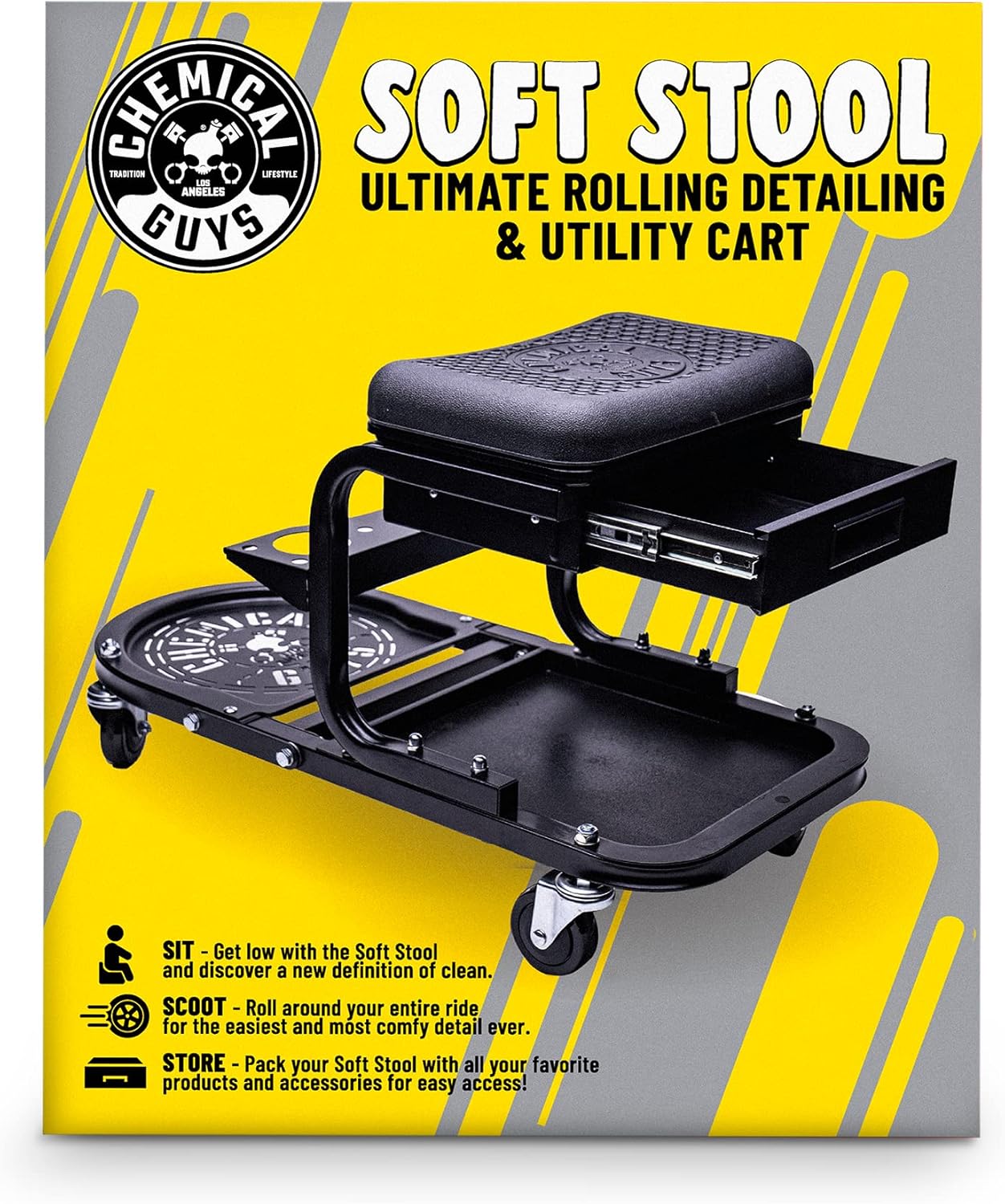 Chemical Guys Soft Stool Ultimate Utility Detailing Cart