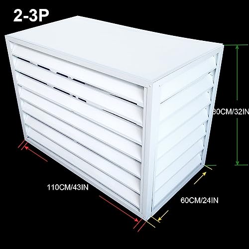Air conditioner fence for outside units - Anti-Theft Sturdy Aluminum AC Covers. Mini split pipe cover and condenser cover to hide air conditioner. Outdoor unit protection.