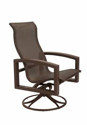 Lakeside Swivel Patio Dining Chair Tropitone Obsidian/Taylor Standard