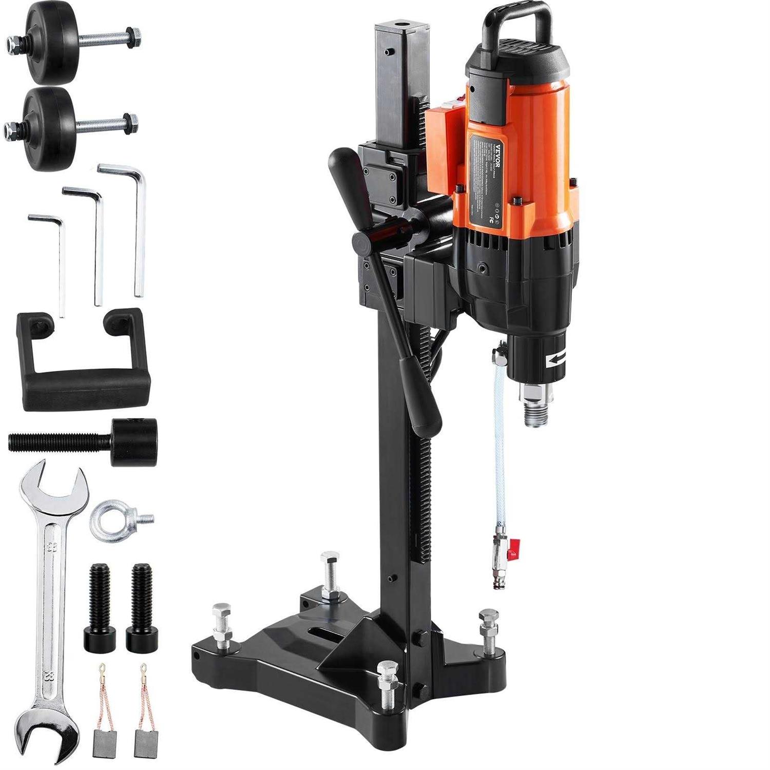 VEVOR Diamond Core Drilling Machine 10in Wet Concrete Core Drill Rig with Stand Wheels - Shop Hardware Tools Online Store