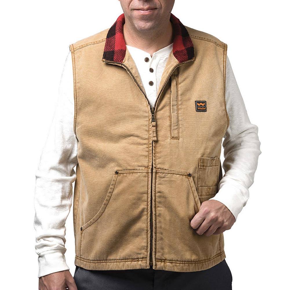 Walls Men&s Pecos Duck Vest - Vintage Pecan