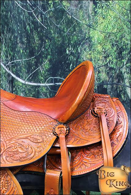 16 in Western Horse Wade Saddle Leather Ranch Roping Beige Hilason