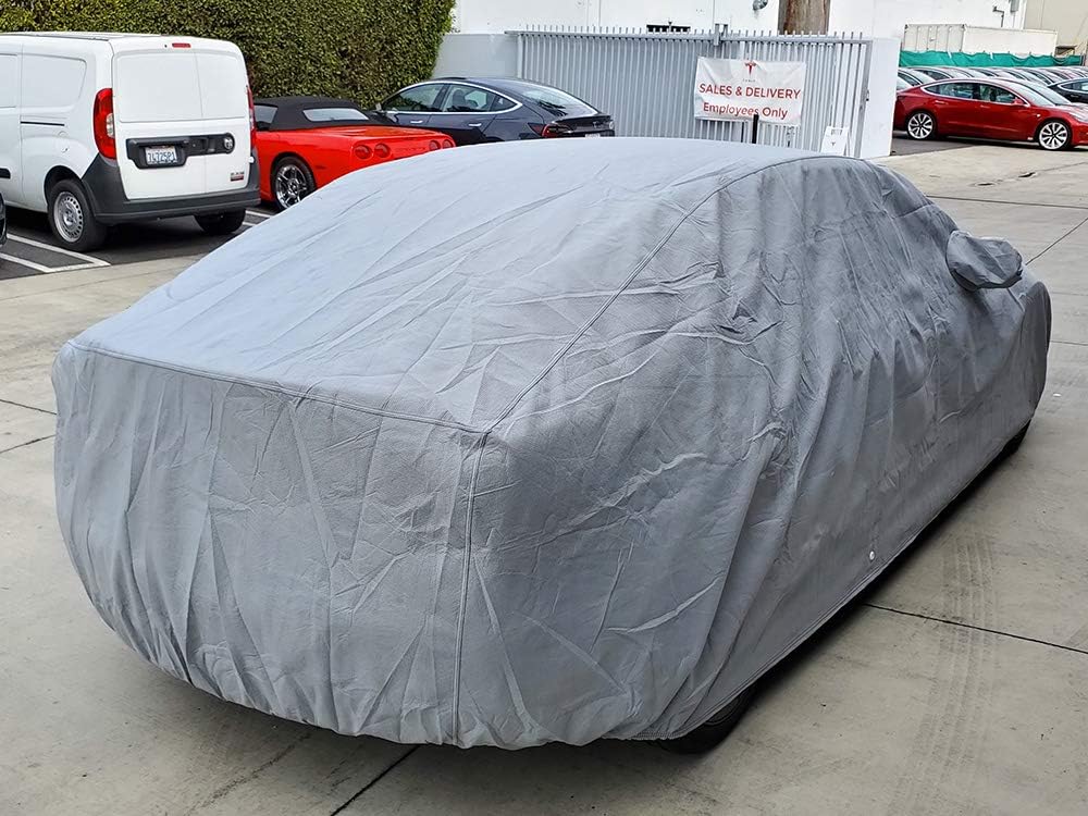 CarsCover Custom Fit Tesla Model 3 Car Cover Heavy Duty All Weatherproof Ultrashield Covers