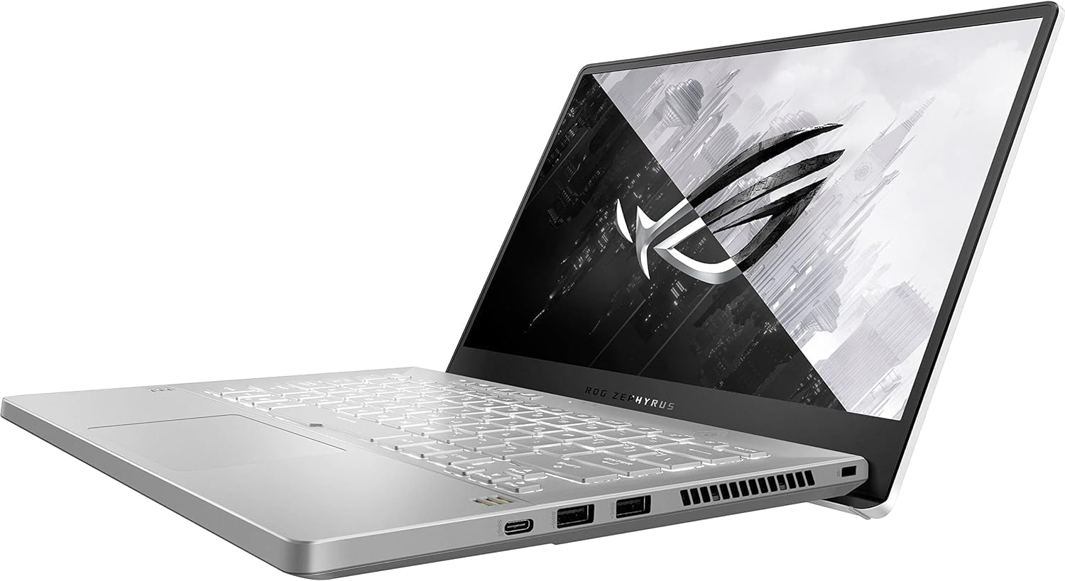 Asus ROG Zephyrus 14"" FHD 144Hz Gaming Laptop | AMD R7-5800HS Processor | NVIDIA GeForce RTX 3060 | 16GB RAM | 1024GB SSD | Backlit Keyboard | Windows 11 Home | Bundle with USB 3.0 Hub, White