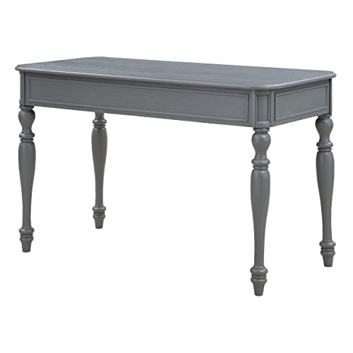 OSP Home Furnishings Country Meadows 48 Inch Writing Desk with Drawer, Antique White