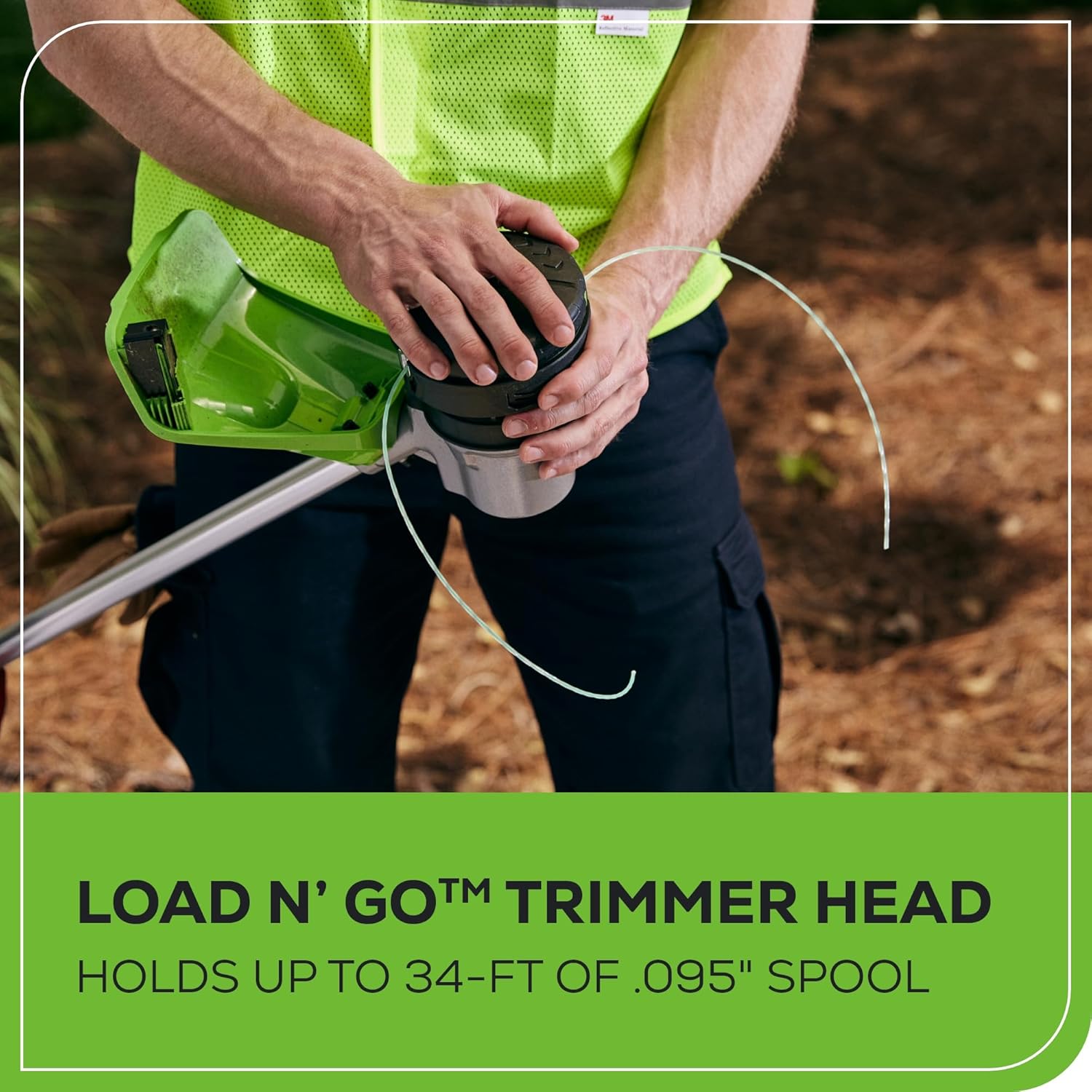 Greenworks 82V 16" (1.5kW Brushless) Prosumer Cordless String Trimmer, 2.5Ah Battery and Dual Port Charger