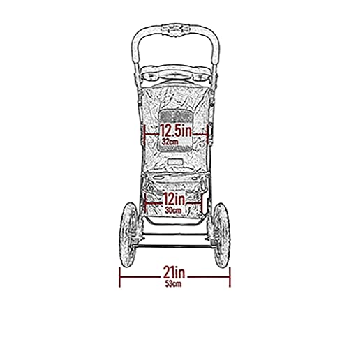 Pet Gear No-Zip NV Pet Stroller for Cats/Dogs, Zipperless Entry, Easy One-Hand Fold, Gel-Filled Tires, Plush Pad + Weather Cover Included, 3 colors