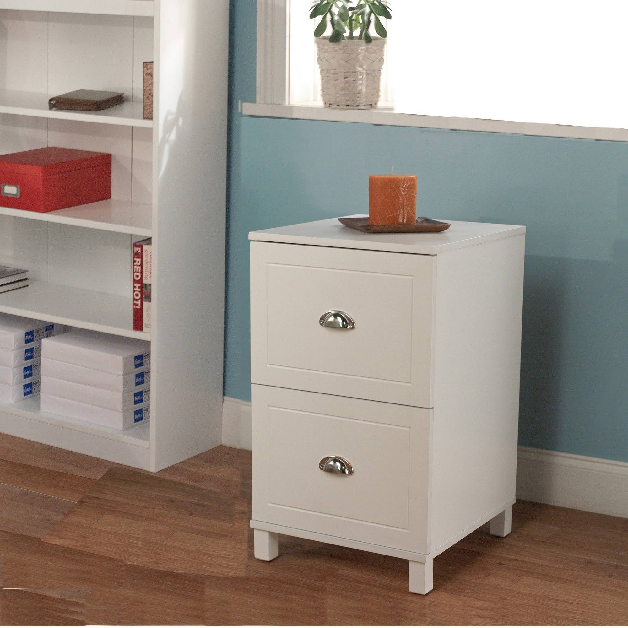 Two Drawer Filing Cabinet Antique White - Buylateral