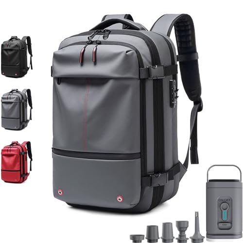 Sitiour Vacpack Backpack, Vacuum Backpack Travel, Travel Backpack with Vacuum System, 60L Expandable Vacuum Travel Bag