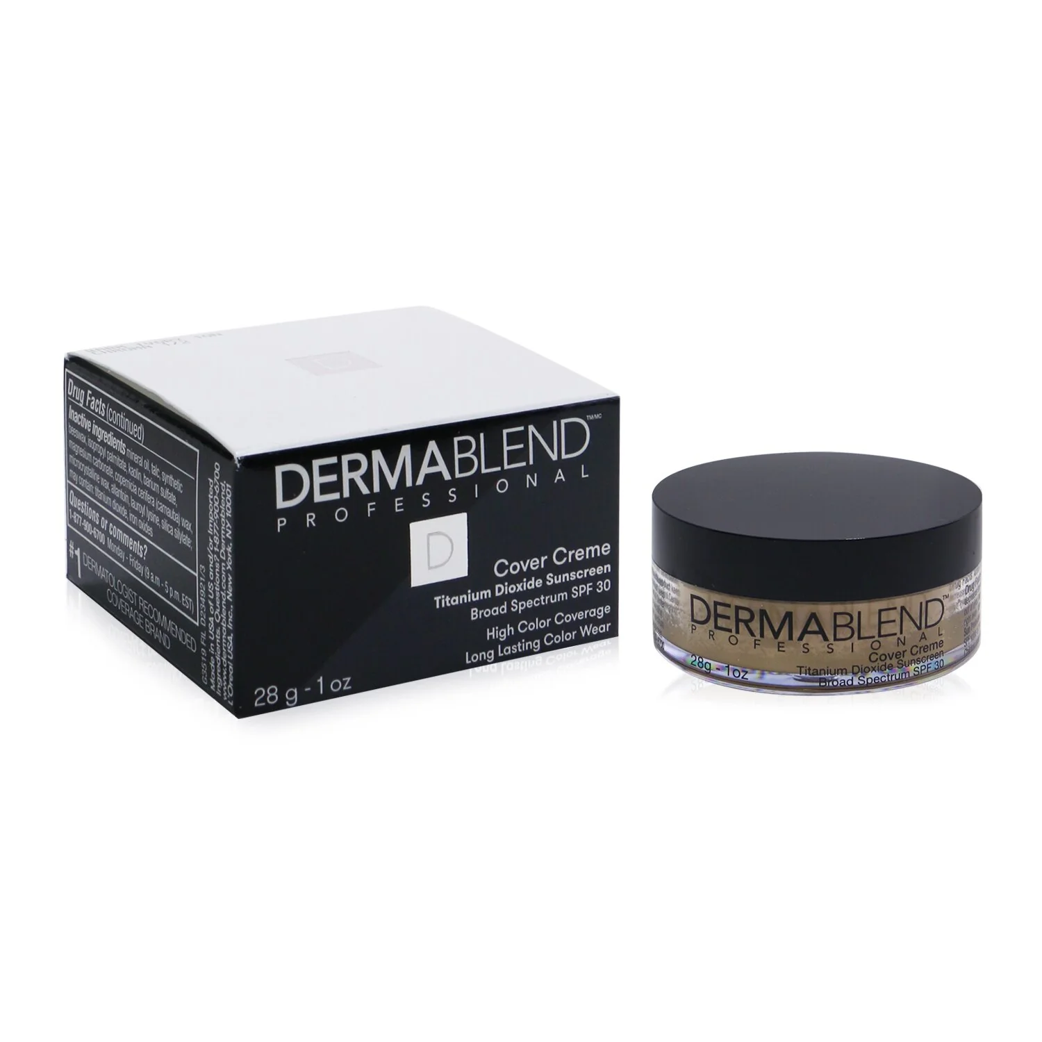 Dermablend Cover Creme Broad Spectrum SPF 30 (High Color Coverage) - Cool Beige  28g/1oz