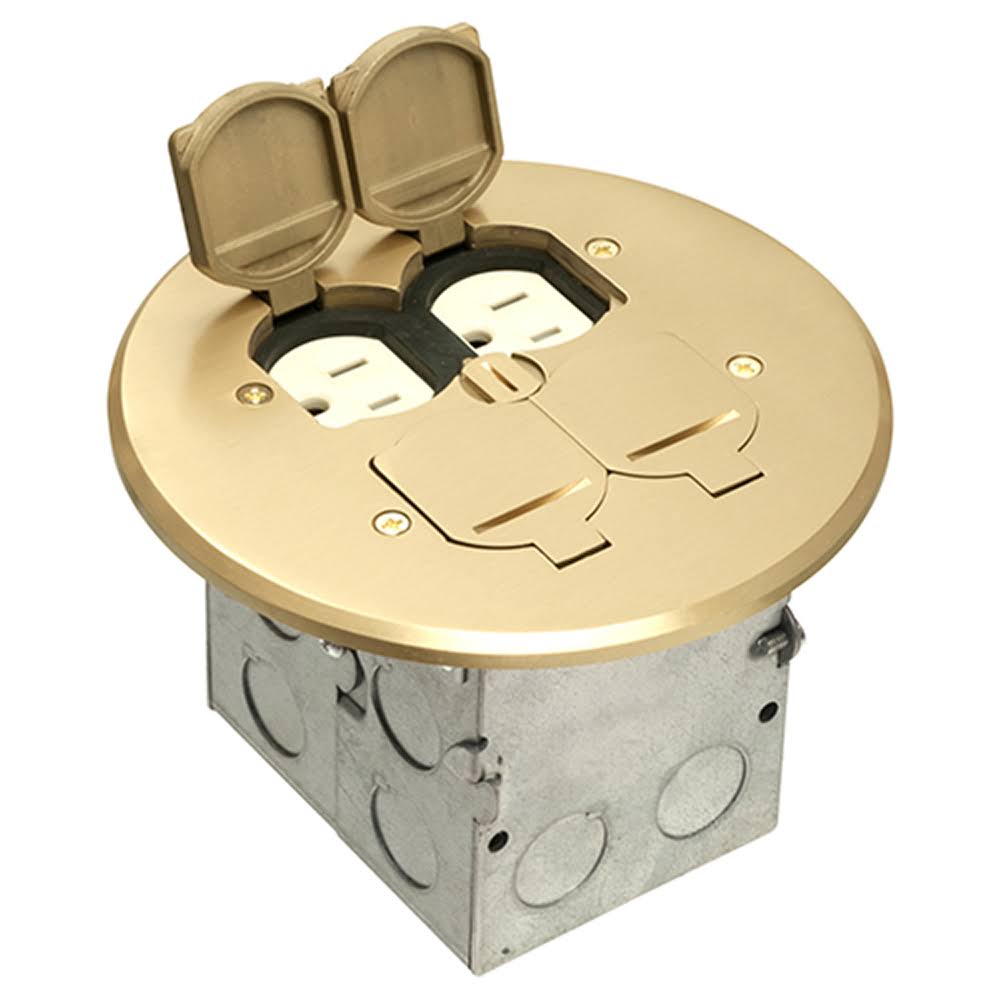 Arlington Flb6240Mb Round Brass Floor Box 2g