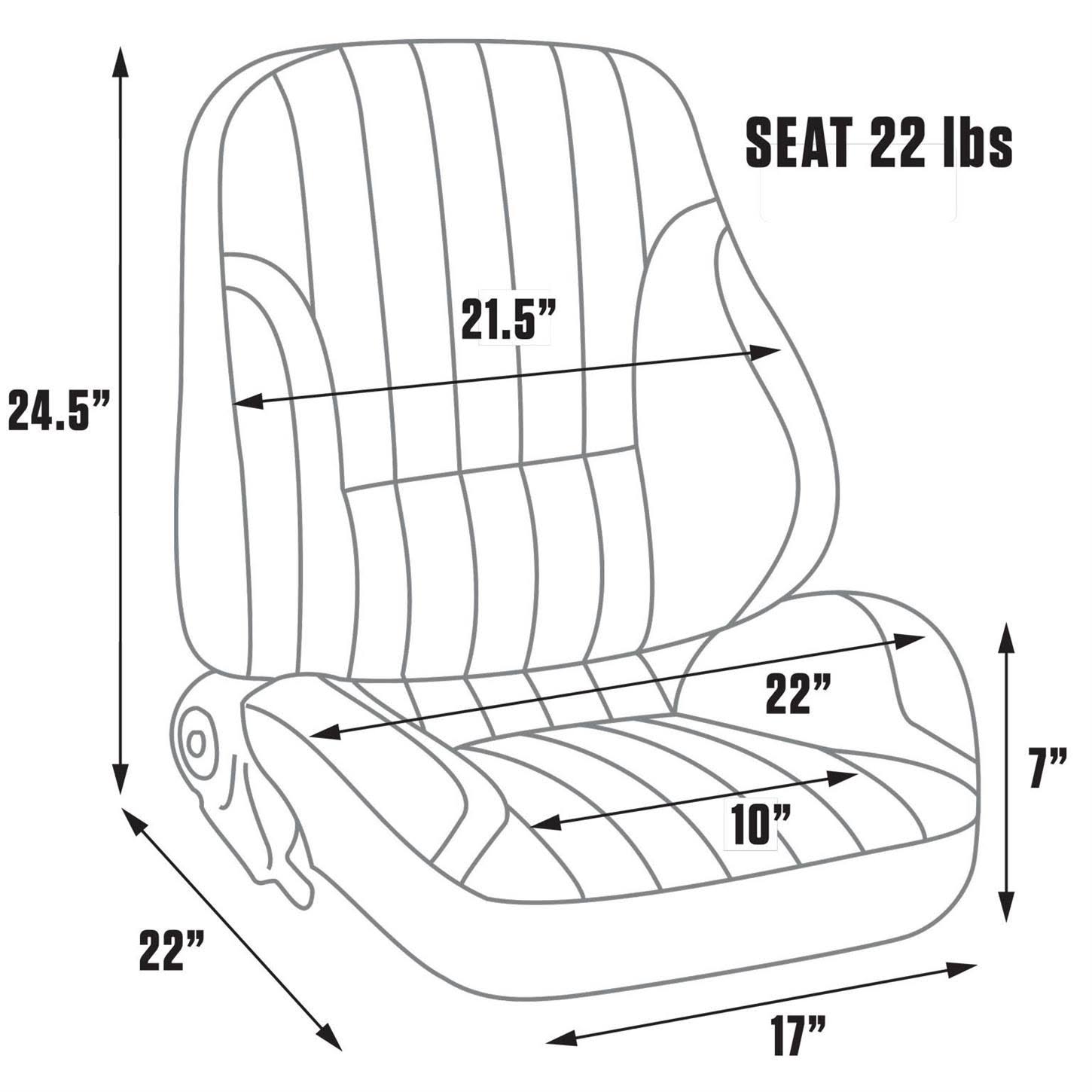 Procar 80-1050-53L Rally Lowback Series Seat Vinyl White Driver Side 1963