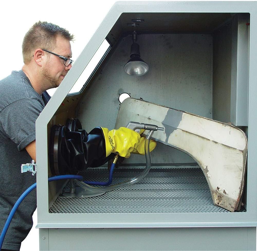 Skat Blast TP Tools USA 2840 Sandblast Sandblasting Cabinet with HEPA Vacuum, 40" W x 28" D x 28" H Work Area, Made in USA