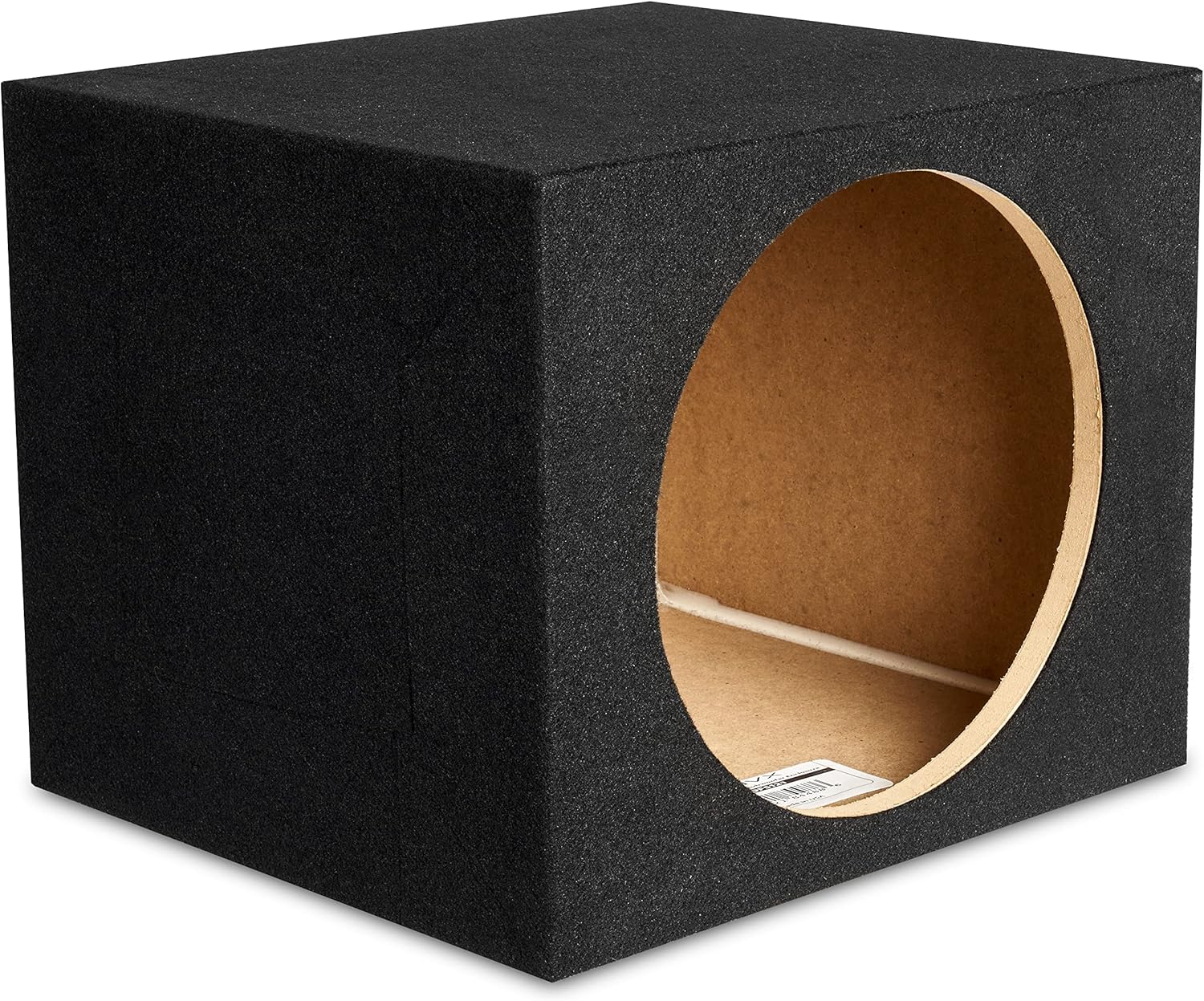 NVX XMDFS121 Single 12” Sealed 3/4" (1.3 Cubic ft) MDF Black Carpeted Subwoofer Enclosure (Made in The USA) Pack of 2