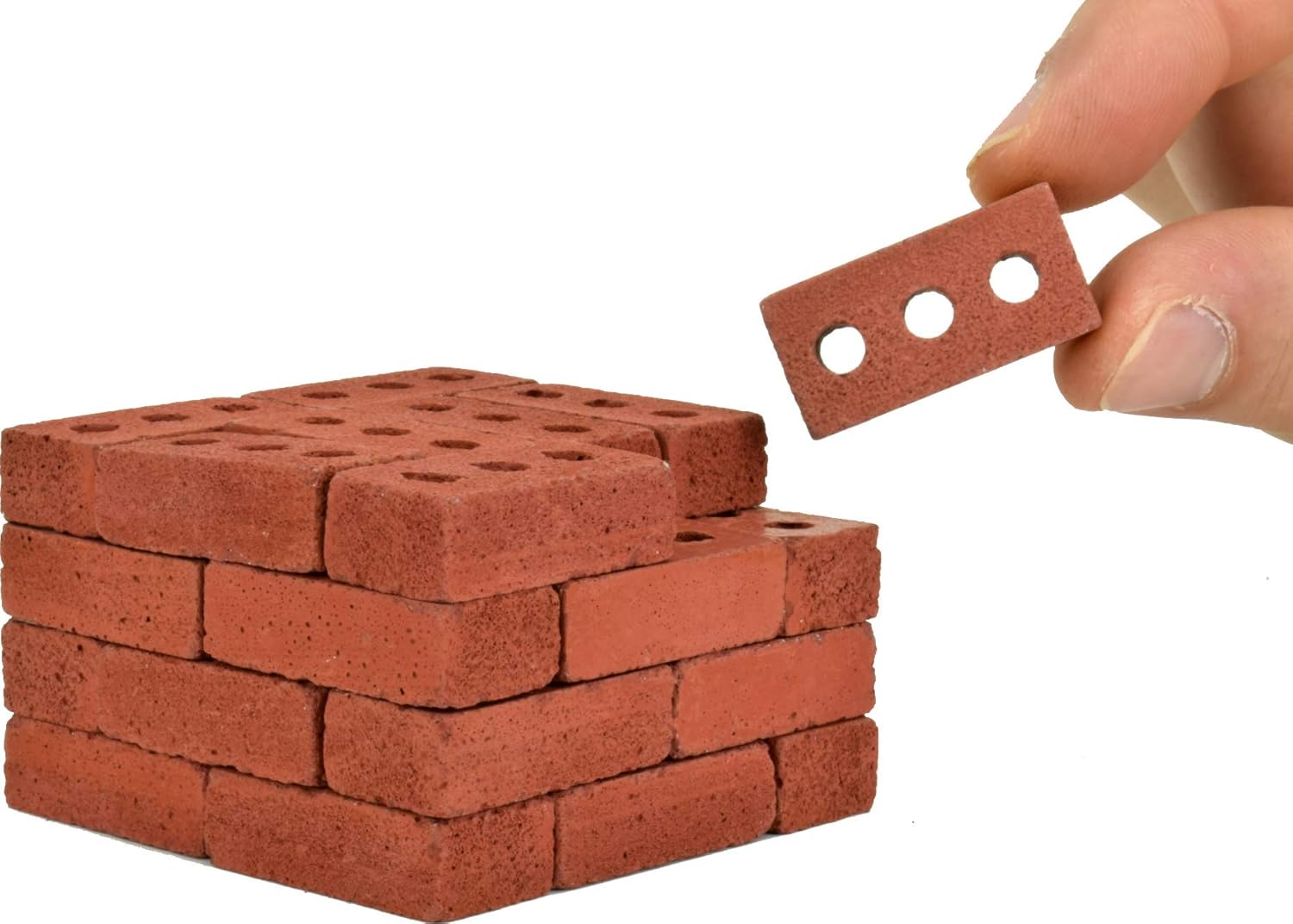 Acacia Grove Mini Red Bricks, 1:6 Scale (160 Pack) Pack of 2