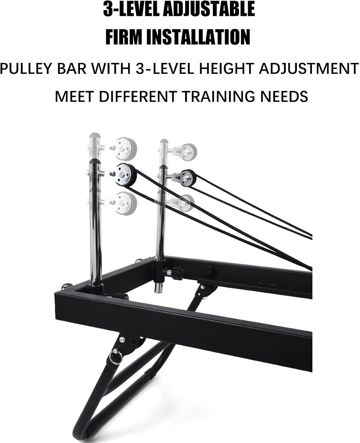 Pilates Reformer, Foldable Reformer Pilates Machine for Home Use, with Dual Resistance- Springs and Cords, Pilates Equipment for Home Workouts with Jump Board, Up to 400 LBS