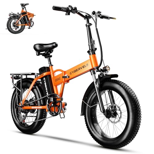 1000W Folding Electric Bike, 48V 20.8AH Large Removable Battery E-Bike, 30+MPH, 80 Miles Max Range, 20" Fat Tire Electric Bike for Adults, Adult Electric Bicycles for Commute
