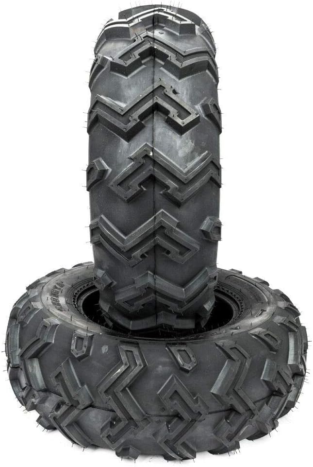 Motorhot Pack of 4 ATV Tires 25x8-12 Front & 25x10-12 Rear Rubber AT Mud Terrain 6 Ply ATV UTV Tires Fit For Yamaha Polaris