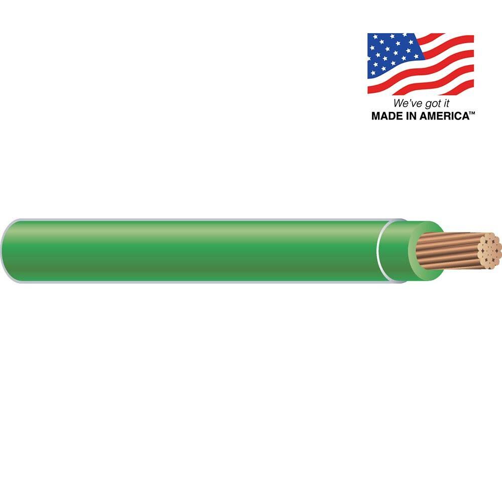 Southwire 22977301 Building Wire,THHN,10 AWG,Green,500ft