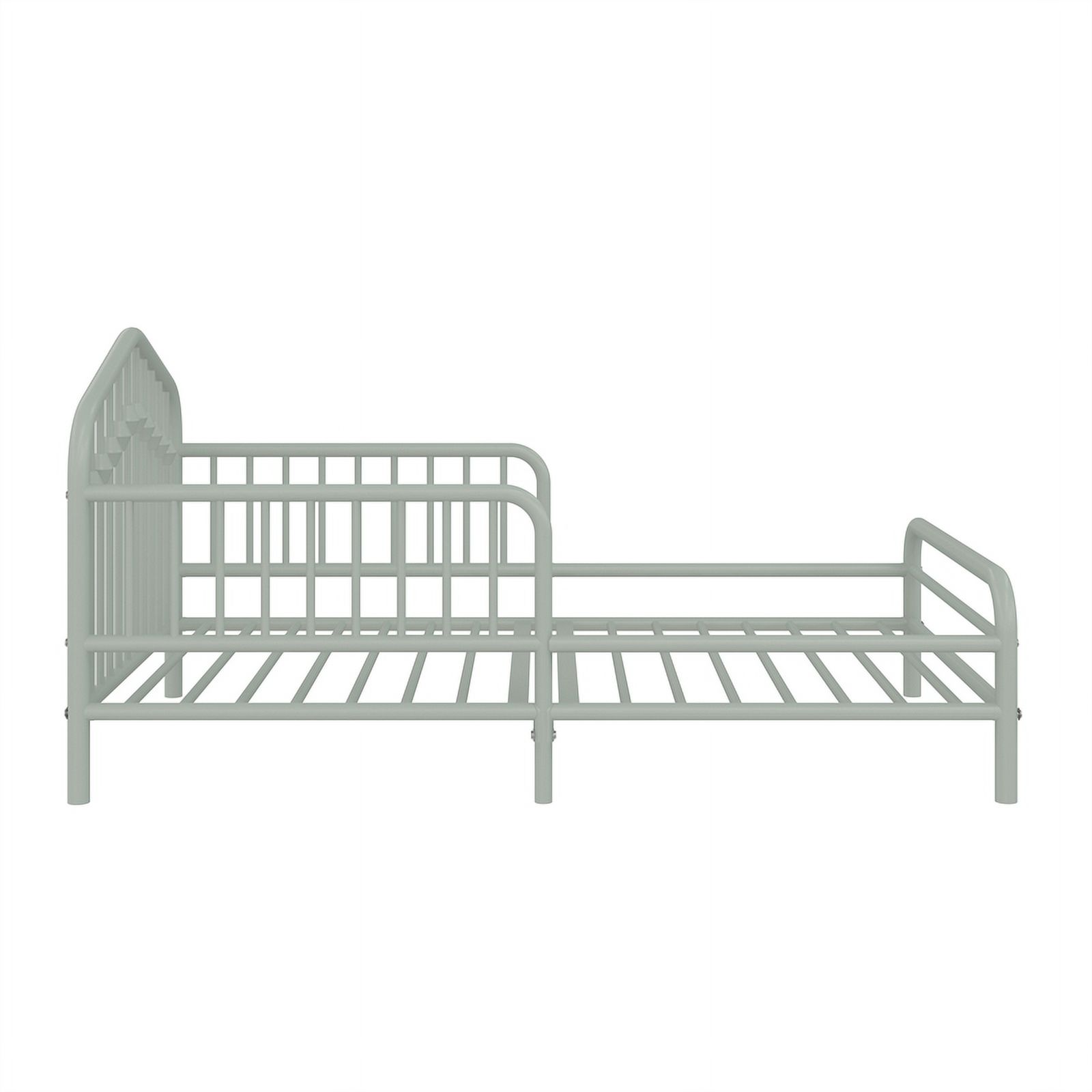 Pemberly Row Modern / Contemporary Metal Toddler Bed in Sage Green