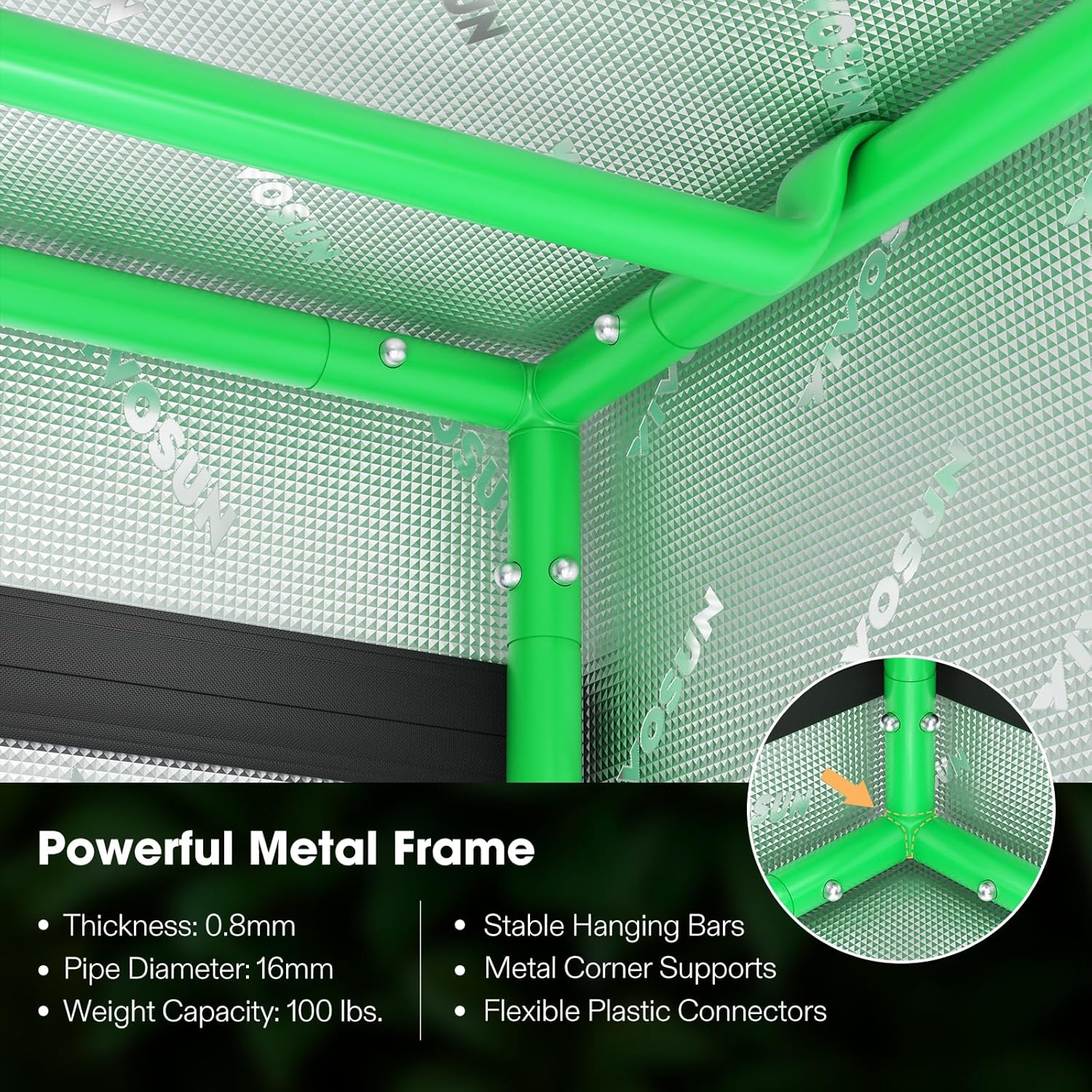 VIVOSUN 36"x36"x72" Hydroponic Mylar Grow Tent with VS1000E LED Grow Light, 3' x 3' Grow Tent with Observation Window and Floor Tray, LED Plant Light with Samsung Diodes