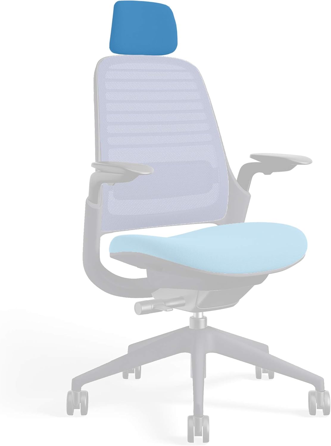 Headrest for Series 1 Task Chair by Steelcase | Black Frame, 3D Microknit Fabric | Add-On Part Only (Malt)