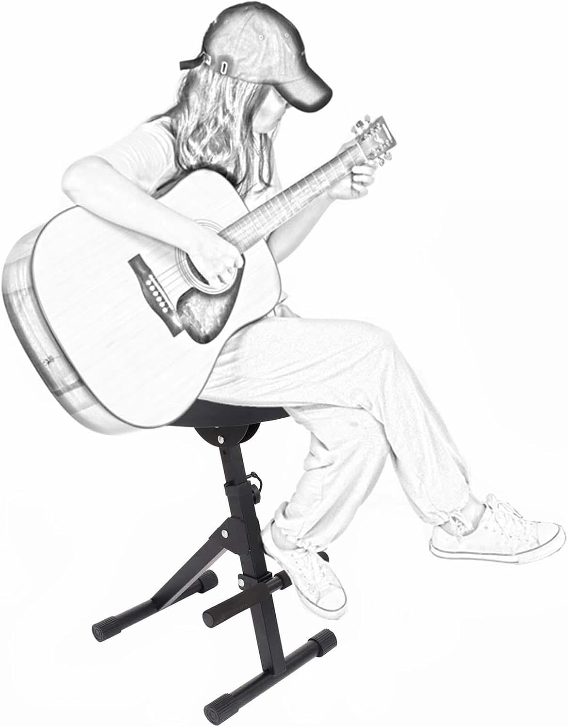 Guitar Chair Guitar Seat Drum Chair Guitar Stool for Bass Guitar Guzheng Guitarist Drum