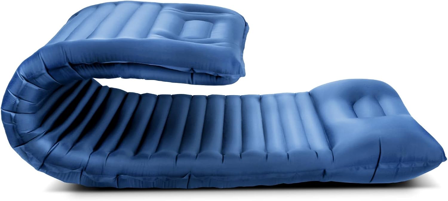 Inflatable Sleeping Pad for Camping, Extra Thickness 3.9 Inch Self Inflating Sleeping Pad with Pillow, Lightweight, Comfortable, and Portable Sleeping Mat for Backpacking, Hiking, and Traveling Green