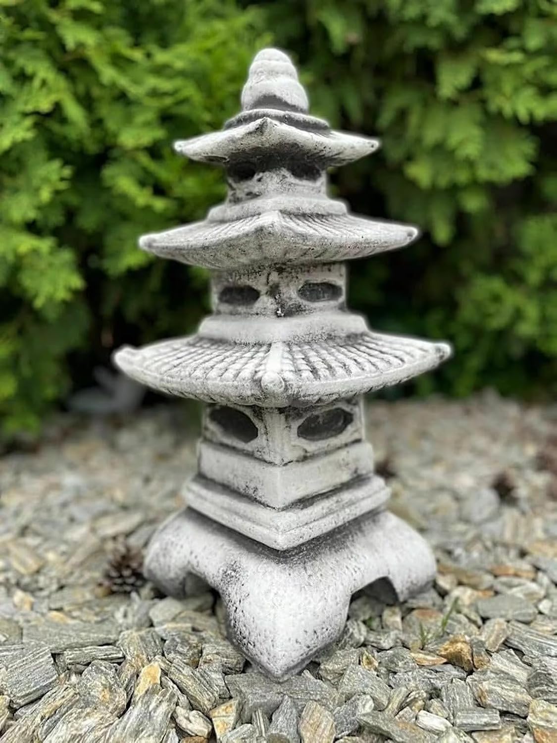 Massive Concrete Pagoda Statue Asian Lantern Figurine Zen Garden Sculpture Outdoor Japanese Decoration