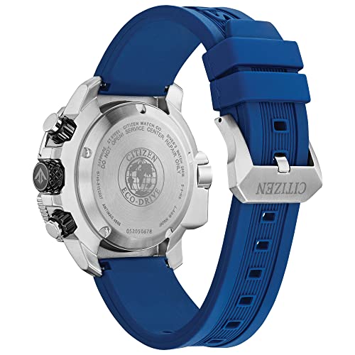 Citizen Men's Promaster Sea Aqualand Eco-Drive Watch, Polyurethane Strap, Chronograph, Date, 12/24 Hour Time, Power Reserve Indicator, Sapphire Crystal, Luminous Hands and Markers