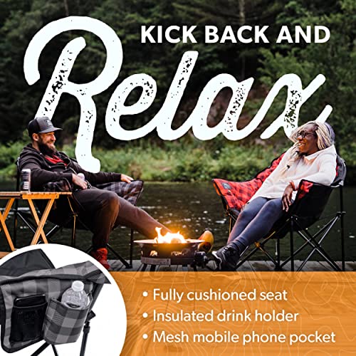 Kuma Outdoor Gear Lazy Bear Heated Chair 1, Red Plaid